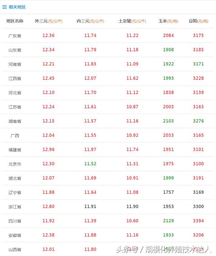 最新生猪价格表,时代背景下的波动与影响