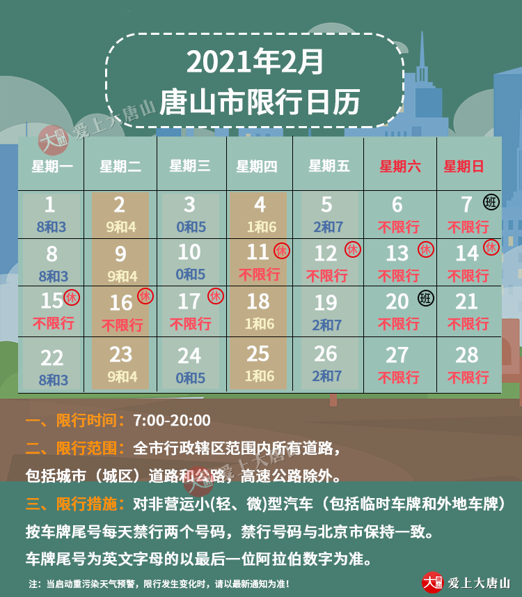 唐山限行最新通知2024年发布✨