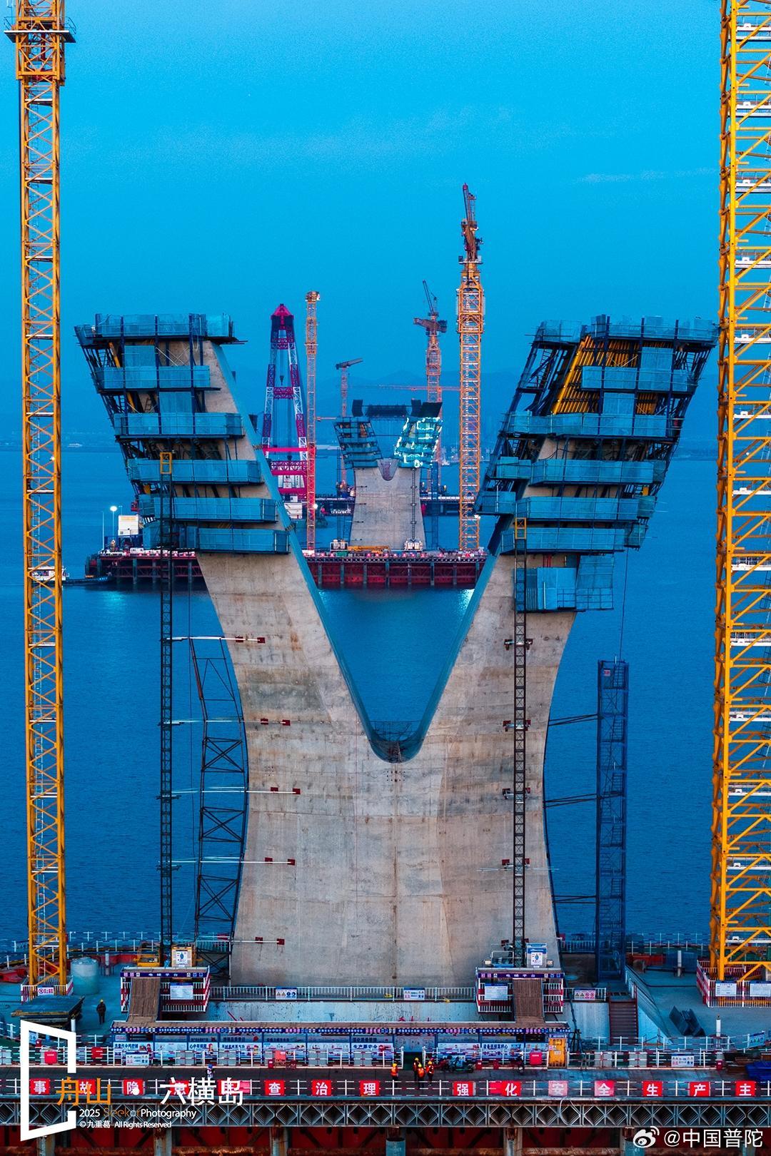 六横大桥最新进展,连接梦想的桥梁正在稳步构建